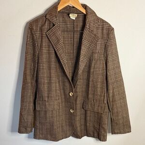 Doctor Who BBC Brown Plaid Blazer Jacket with Elbow Patches – Men's S/M Licensed